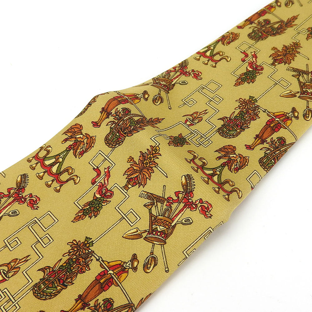 Salvatore Ferragamo Silk Tie Multicolor Beige