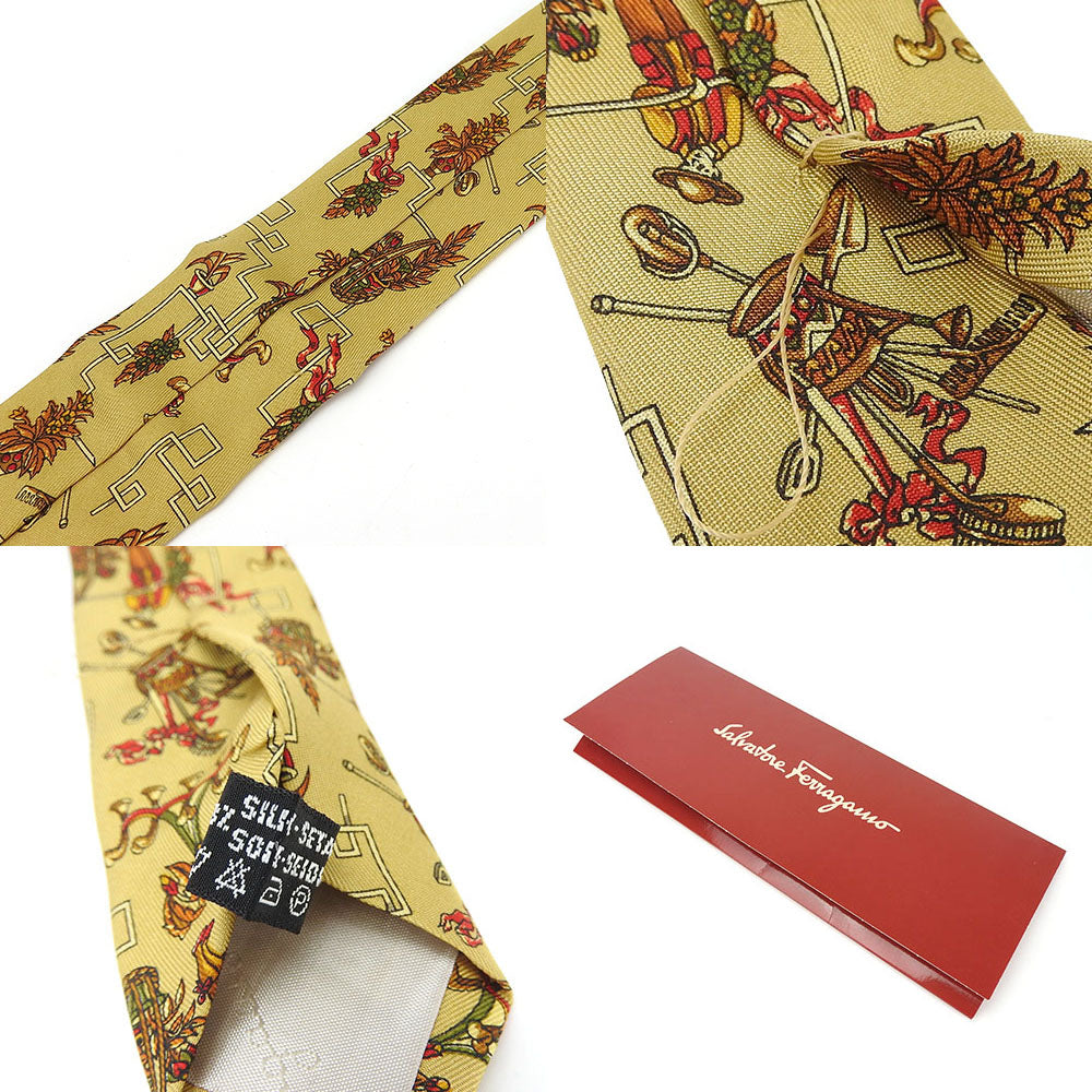 Salvatore Ferragamo Silk Tie Multicolor Beige