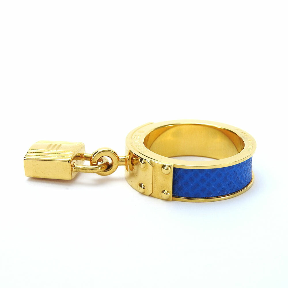 Hermes Metal Leather Scarf Ring Kelly