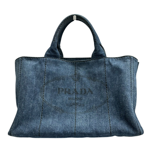 Prada Canapa Denim Tote Bag