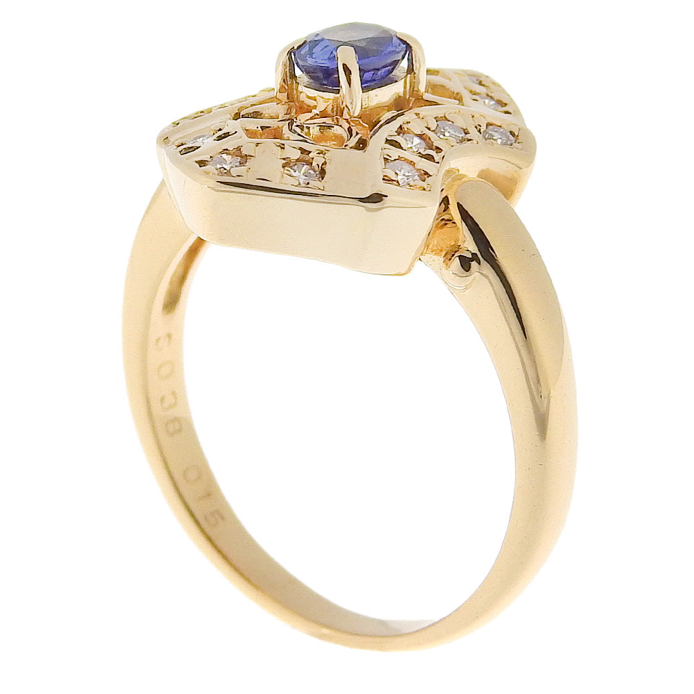 K18 Gold Sapphire Diamond Ring