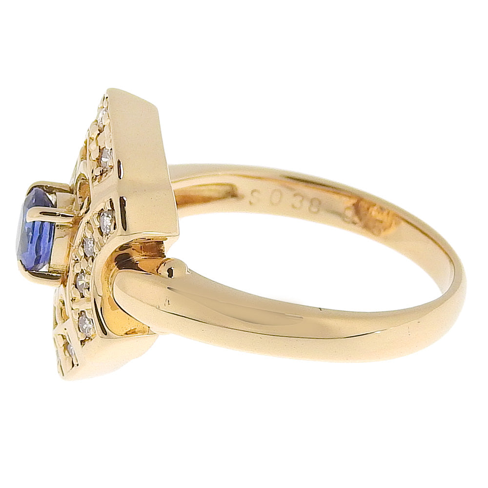 K18 Gold Sapphire Diamond Ring