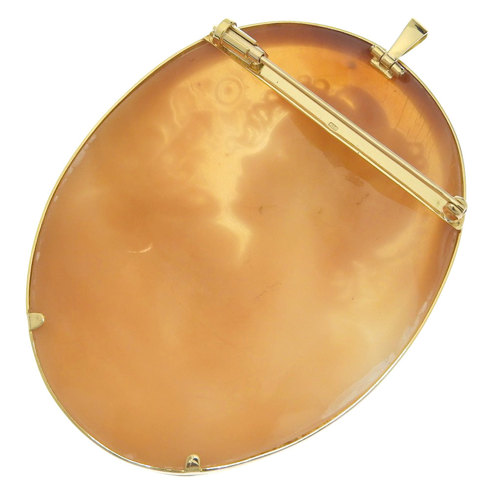 K18 Yellow Gold Cameo Brooch