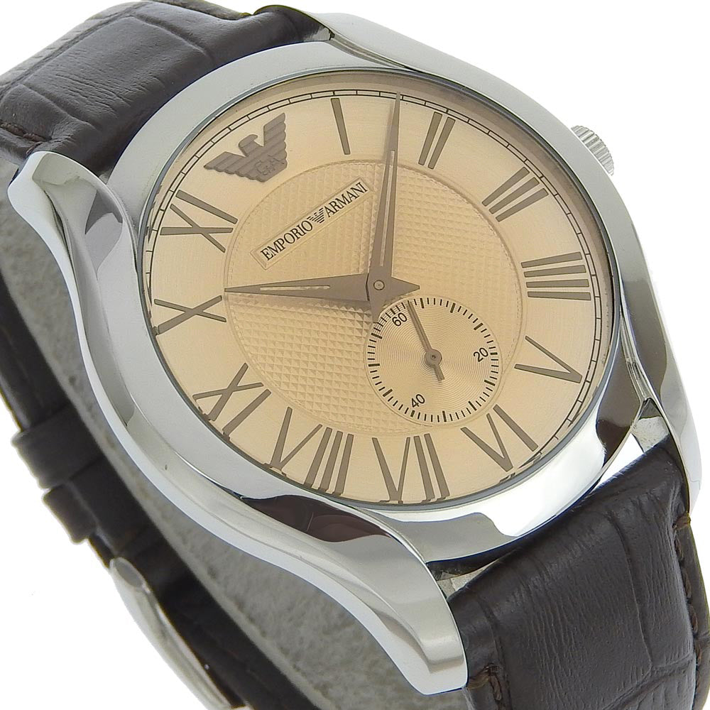 Armani AR1704 Stainless Steel Leather Quartz Watch