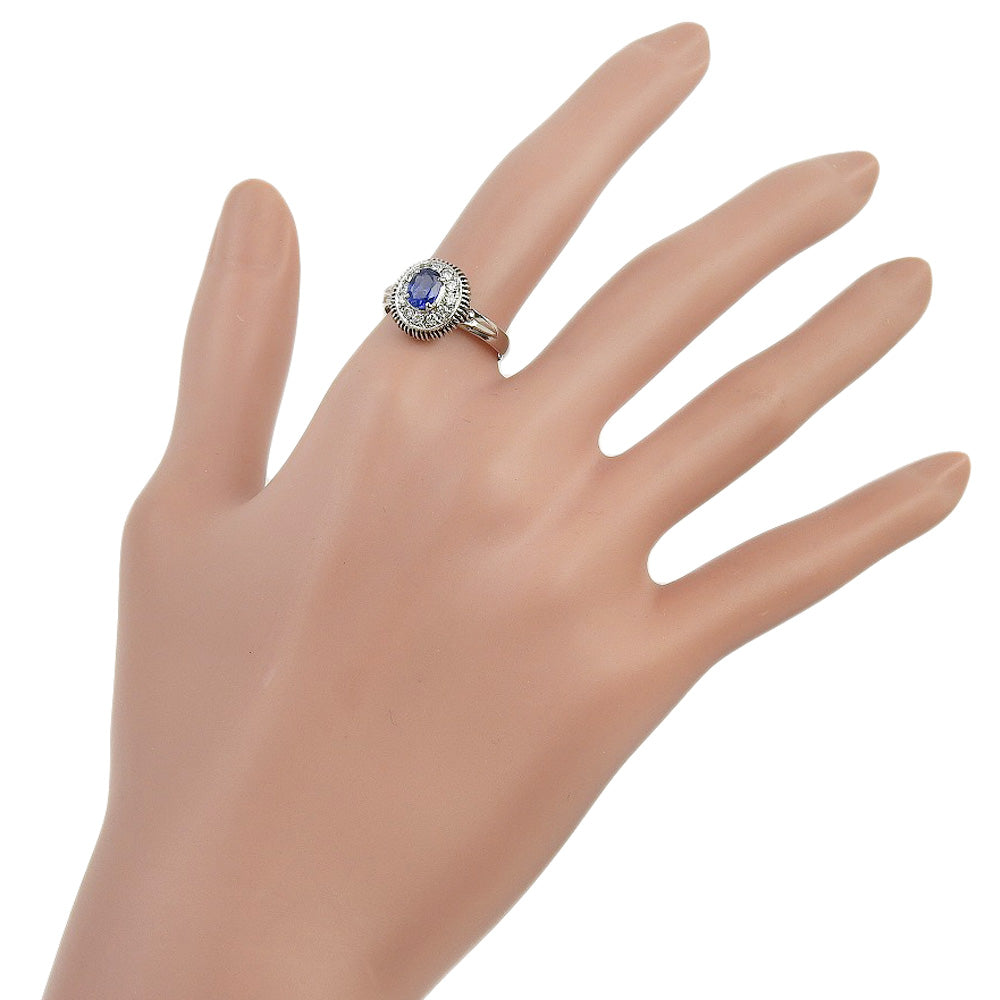 Pt850 Platinum Ring with Sapphire, 0.67ct Sapphire, Size 16, Women's (Pre-owned Excellent Condition)