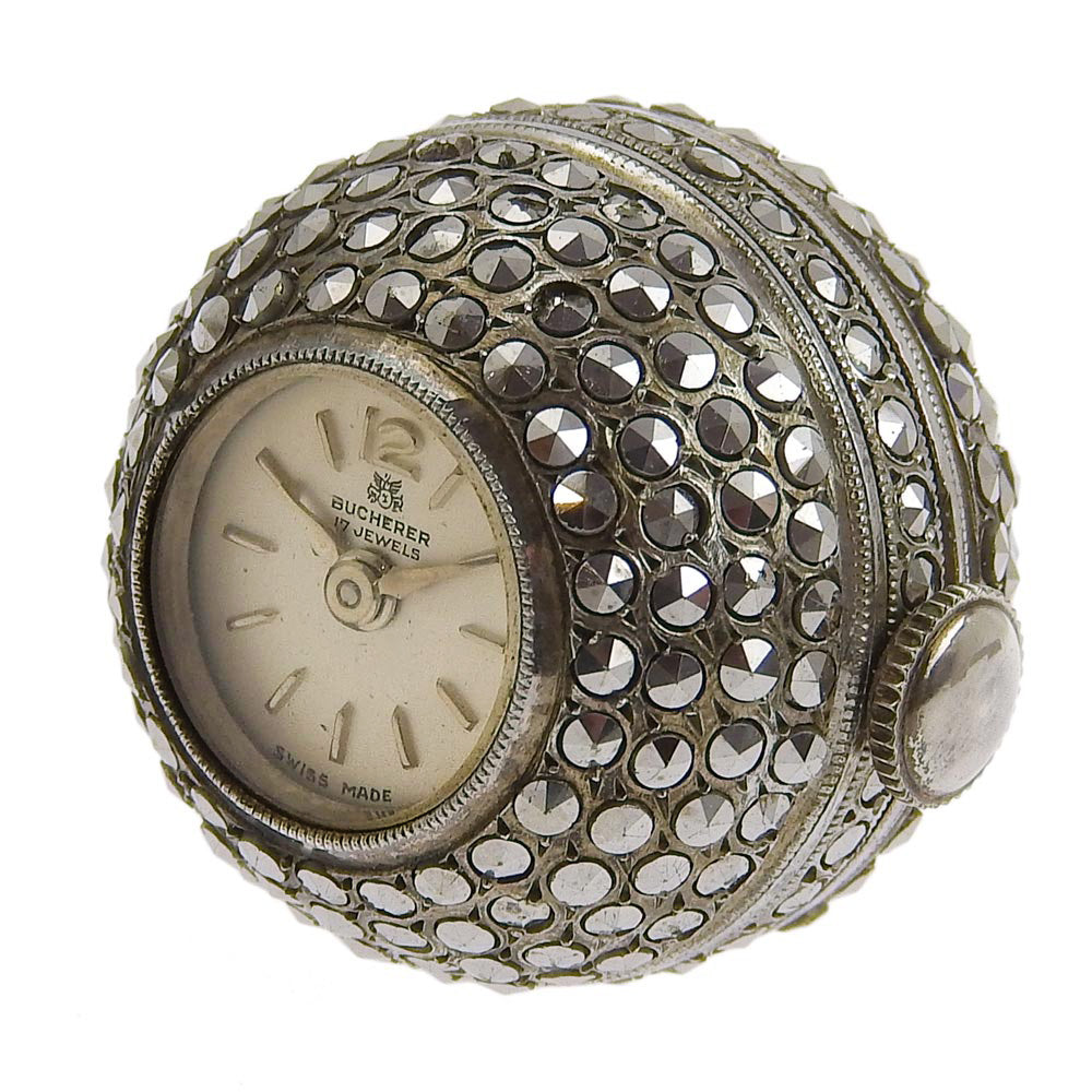 Bucherer Pendant Stainless Steel Swiss Women's Silver Manual Winding Silver Dial Watch [Pre-owned] B-Rank