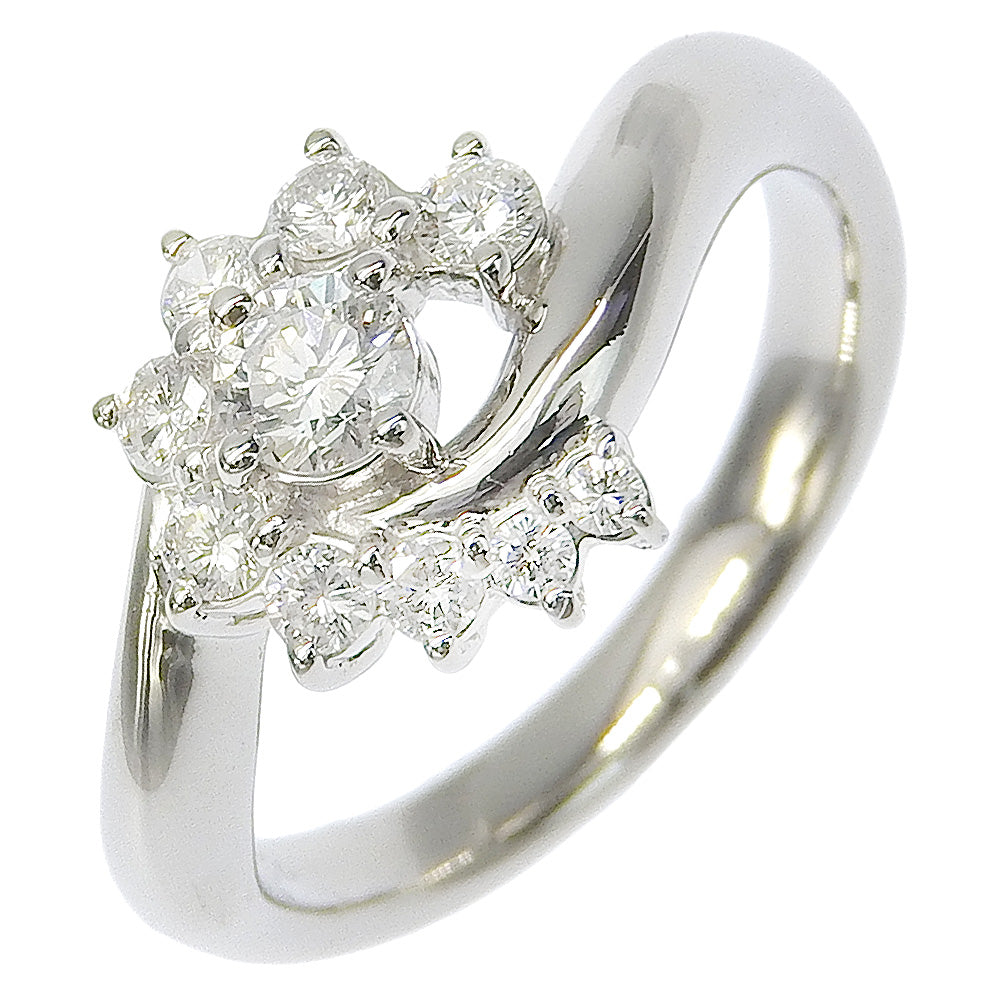 Pt900 Platinum Diamond Ring 11.5