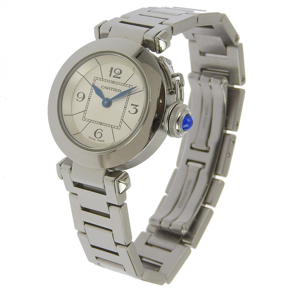 Cartier Miss Pasha Women's Watch W3140007 - Stainless Steel, Swiss Quartz, Silver Dial  W3140007