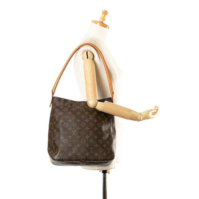 Louis Vuitton Monogram Looping GM Shoulder Bag M51145 Brown PVC Leather in Very Good Condition