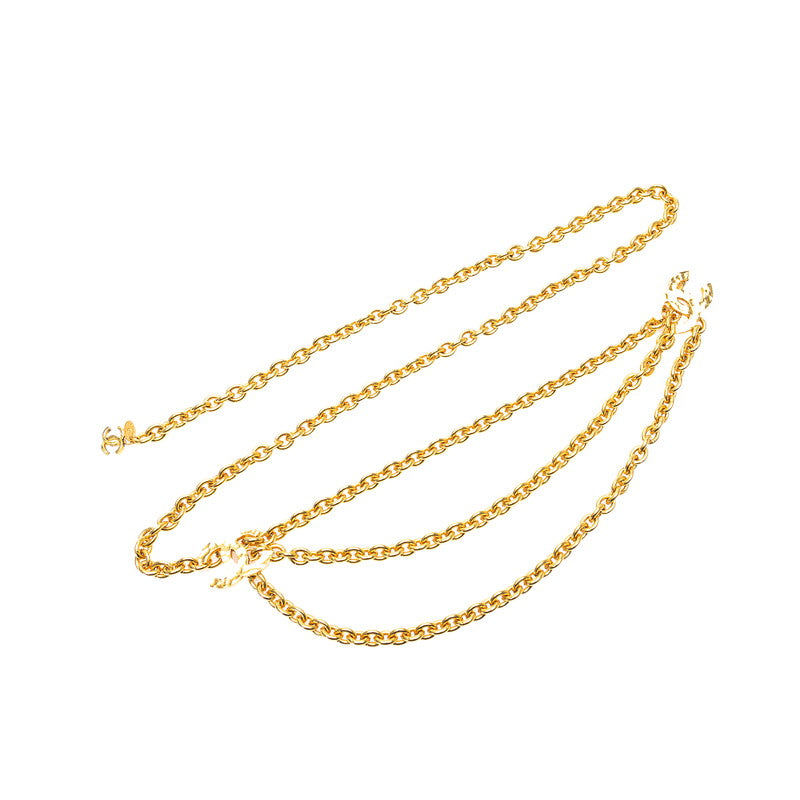 Chanel Coco Mark Chain Belt Gold Plated