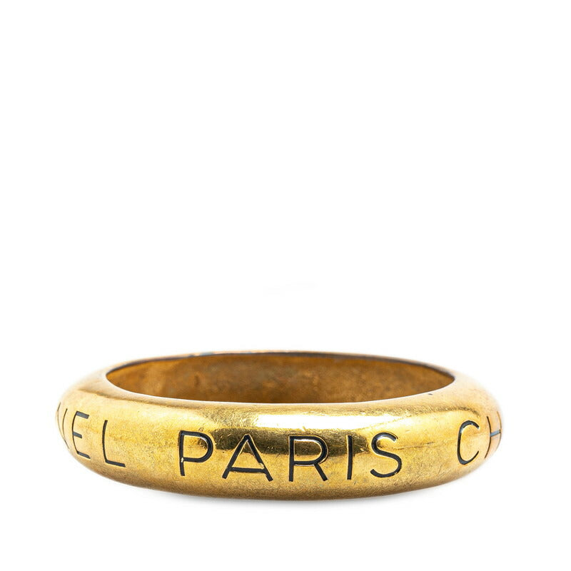 Chanel Vintage Logo Gold Bangle