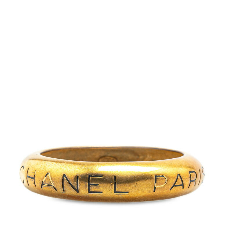 Chanel Vintage Logo Gold Bangle