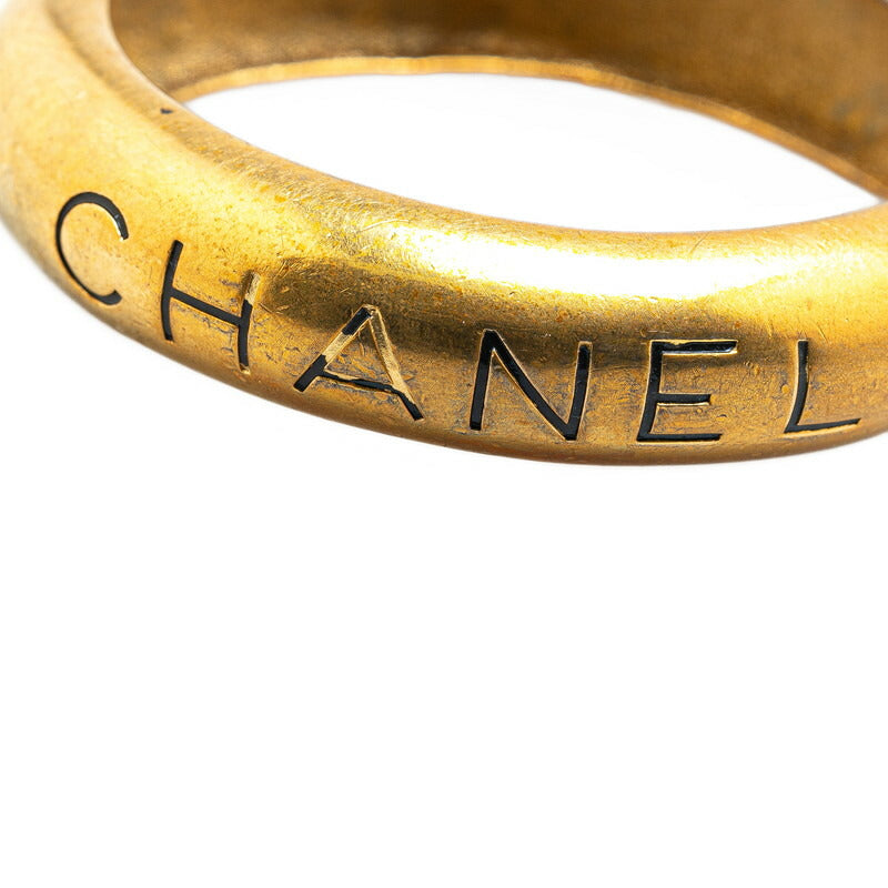 Chanel Vintage Logo Gold Bangle