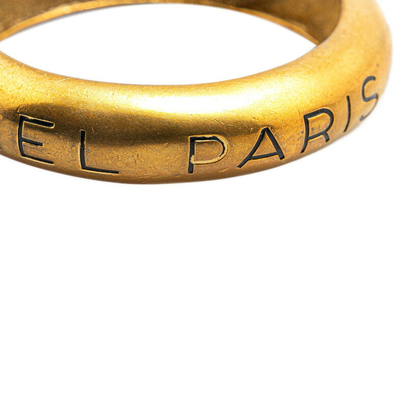 Chanel Vintage Logo Gold Bangle