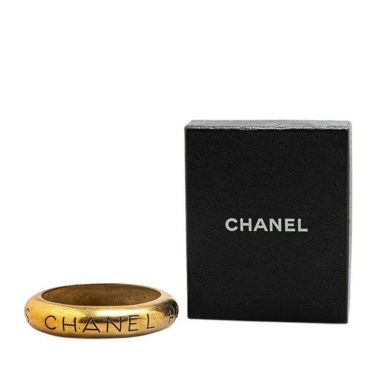 Chanel Vintage Logo Gold Bangle