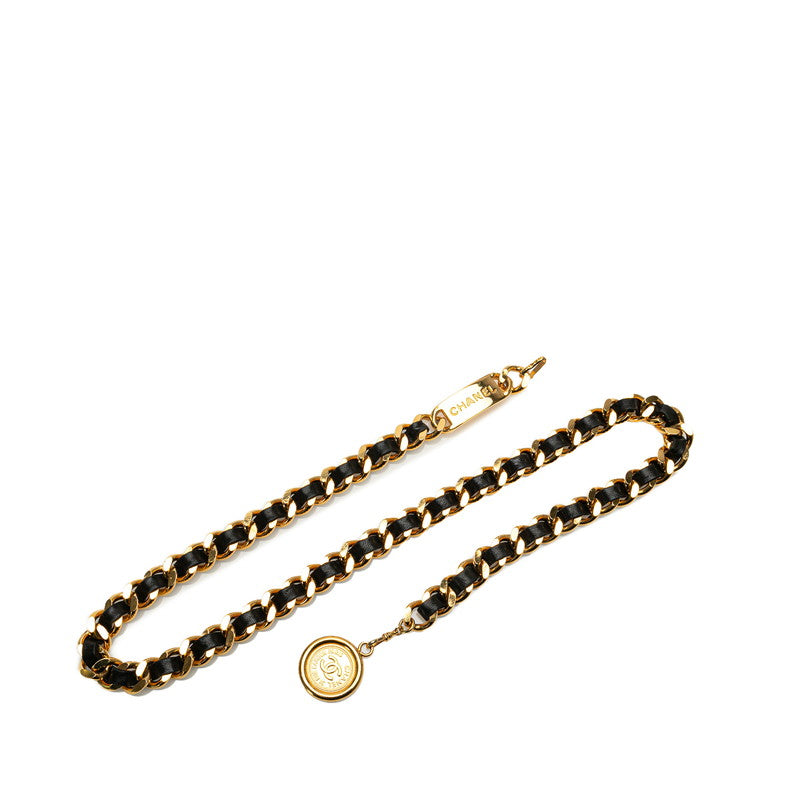 Chanel Coco Mark Cambon Chain Belt Gold Black