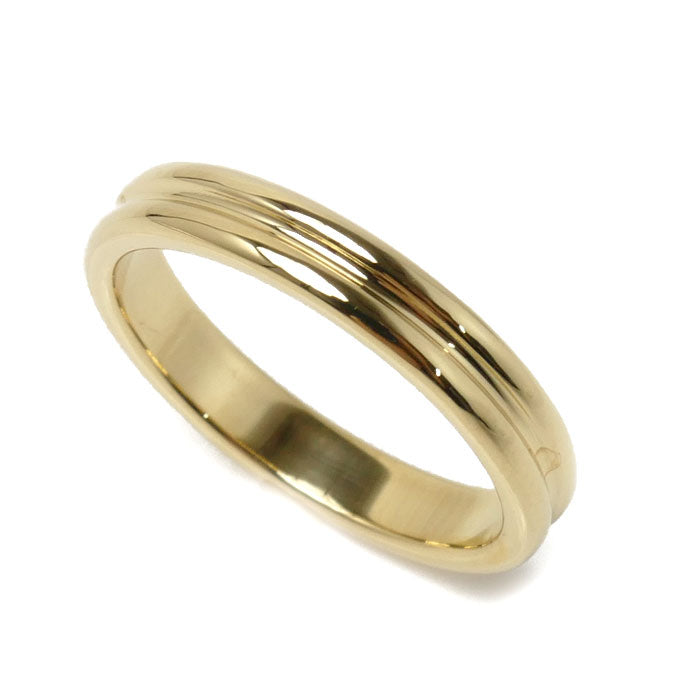 Boucheron K18YG Yellow Gold Godron Ring