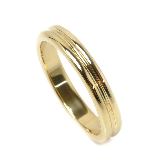 Boucheron K18YG Yellow Gold Godron Ring