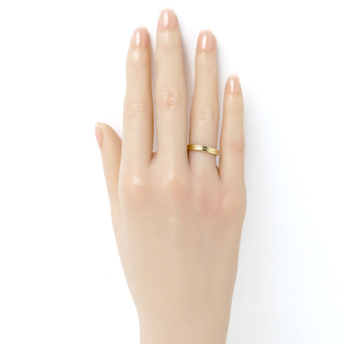 Boucheron K18YG Yellow Gold Godron Ring