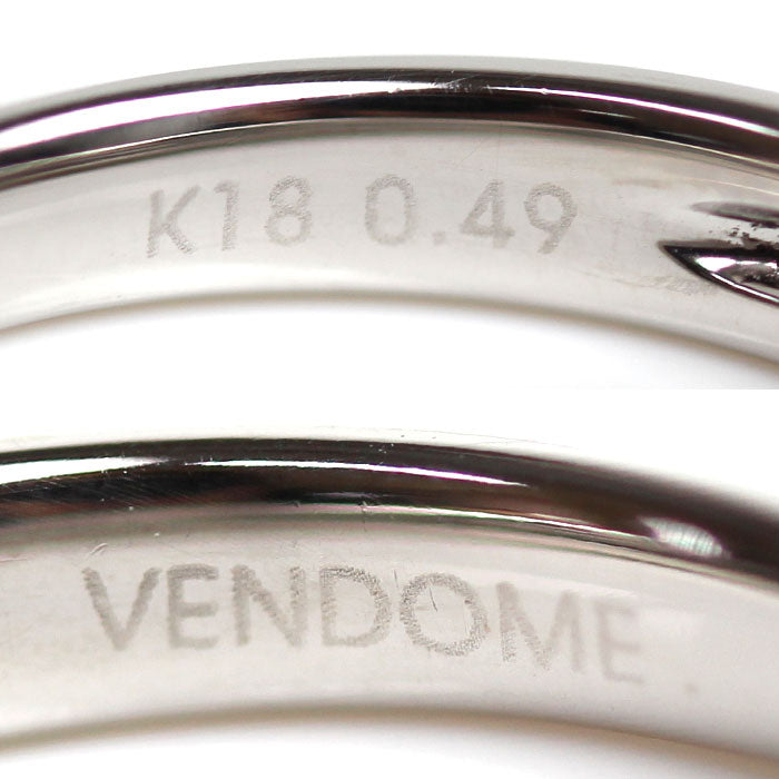 Vendome Aoyama K18WG White Gold Diamond Ring