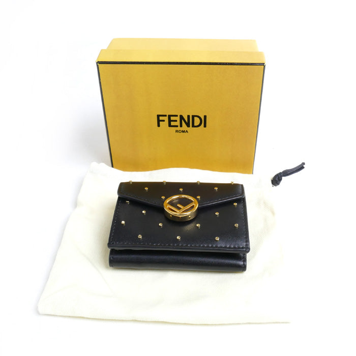 Fendi Compact Tri-fold Wallet Black