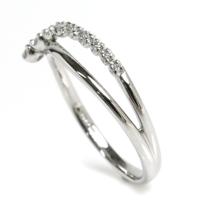 Vendome Aoyama K18WG White Gold Diamond Ring