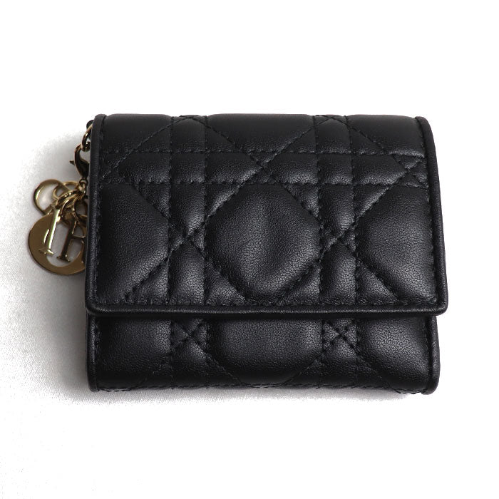 Dior Lady Dior Lotus Wallet Black