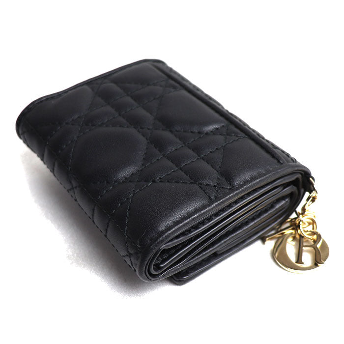 Dior Lady Dior Lotus Wallet Black