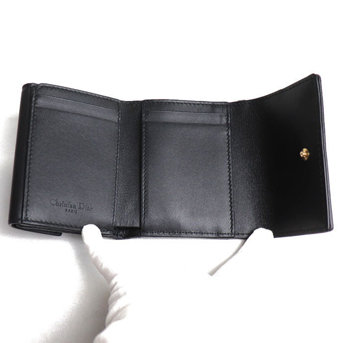 Dior Lady Dior Lotus Wallet Black