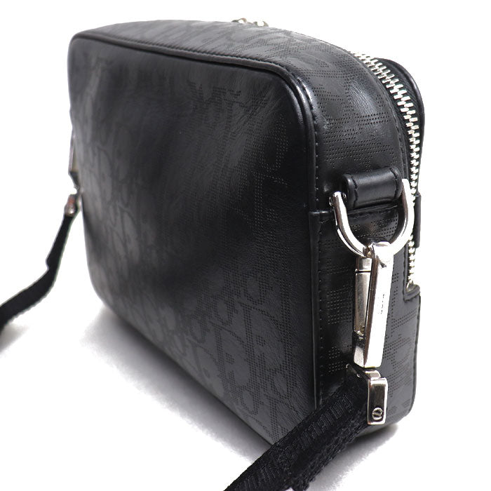 Dior Oblique Leather Messenger Bag Black