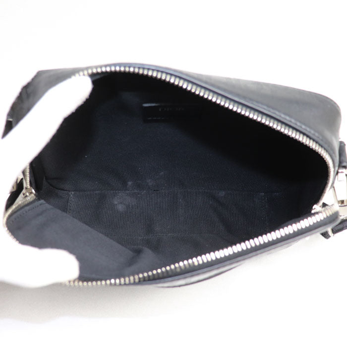 Dior Oblique Leather Messenger Bag Black