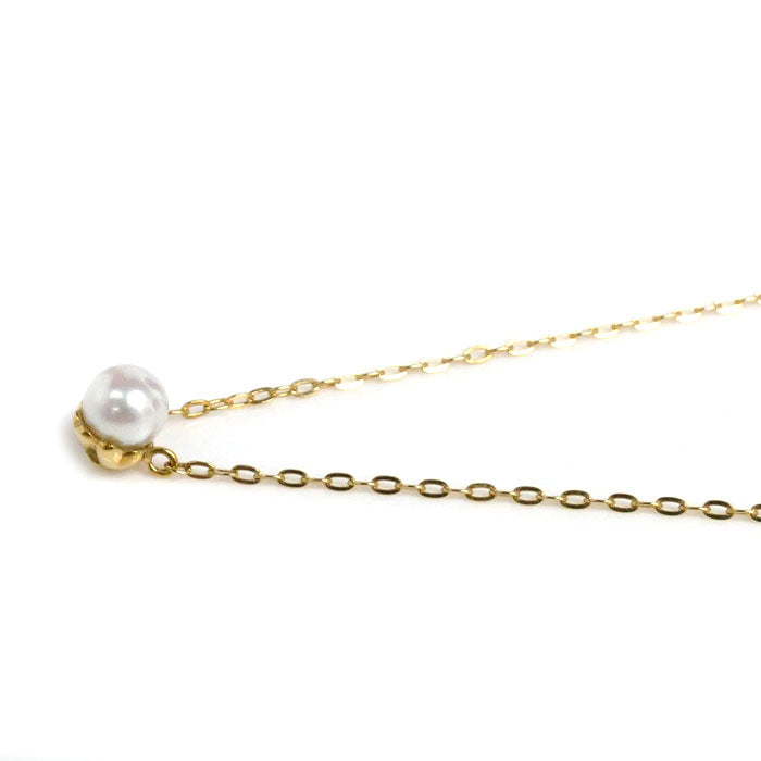 AHKAH K18YG Yellow Gold Pearl Necklace