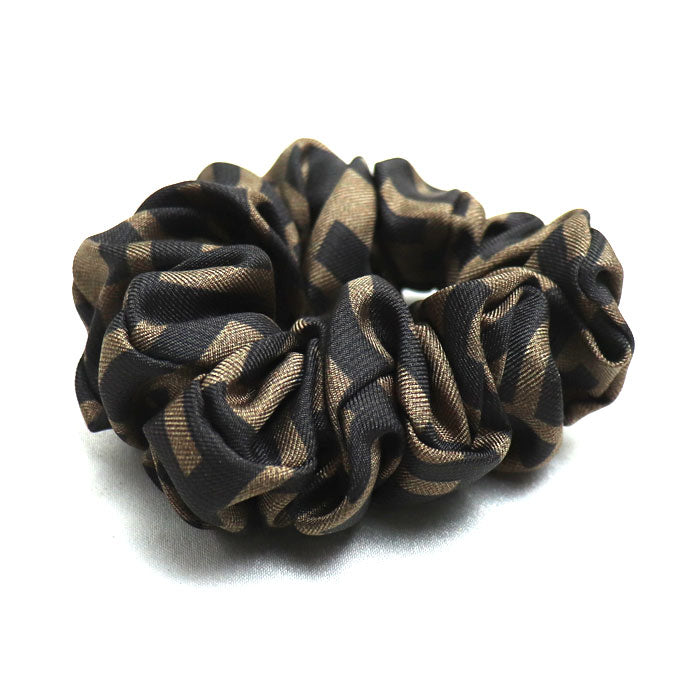 Fendi Silk Zucca Ribbon Hair Accessory Scrunchie