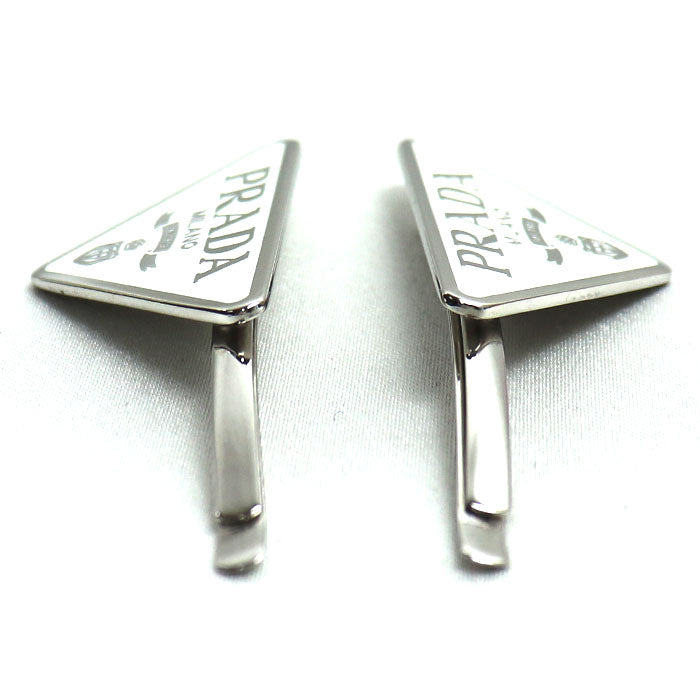 Prada Metal Triangle Logo Hairpin Accessory