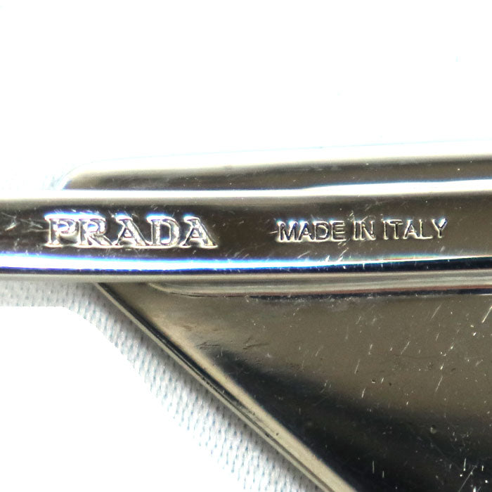 Prada Metal Triangle Logo Hairpin Accessory