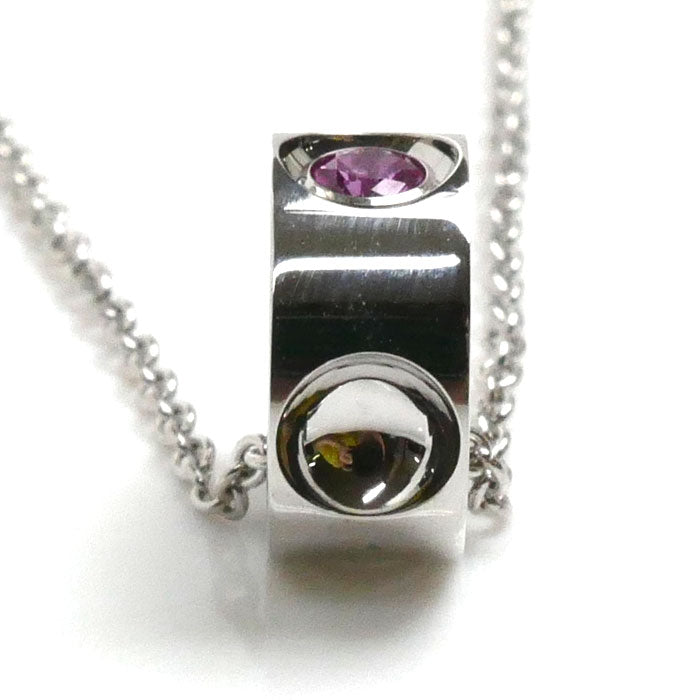 Louis Vuitton White Gold Pink Sapphire Necklace