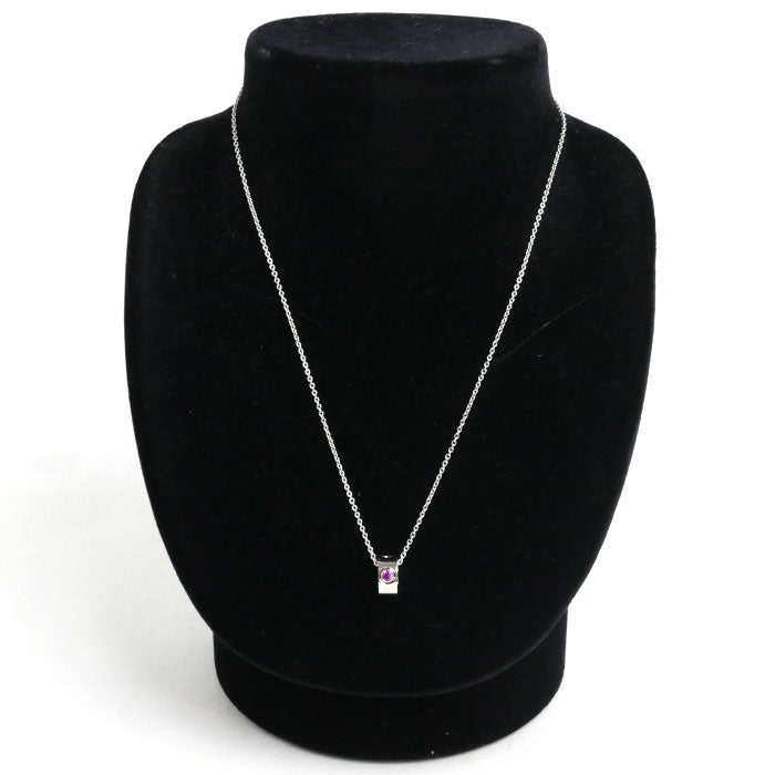 Louis Vuitton White Gold Pink Sapphire Necklace