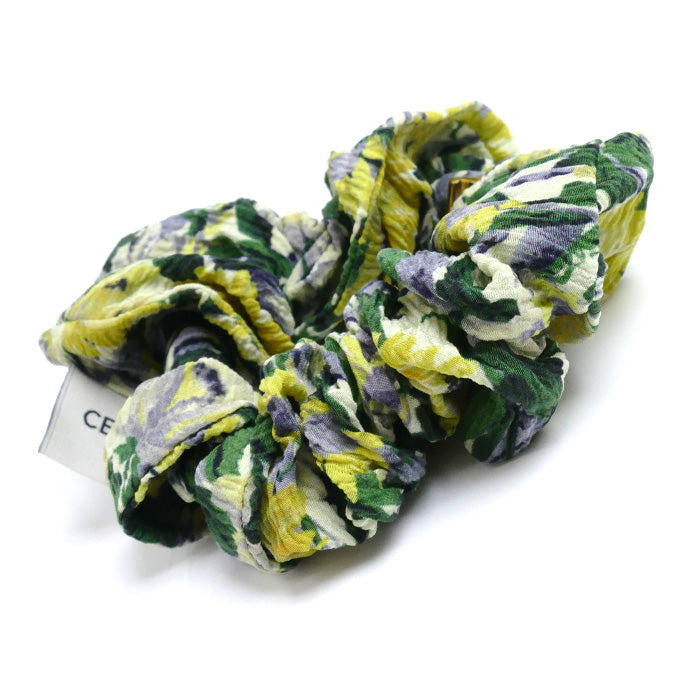 Celine Silk Triomphe Hair Accessory Scrunchie