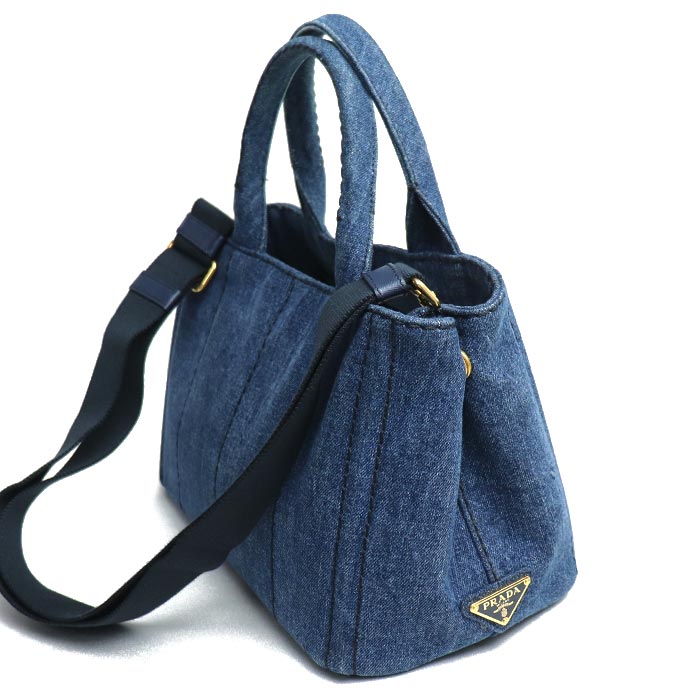 Prada Denim Canapa 2Way Shoulder Bag 1BG439