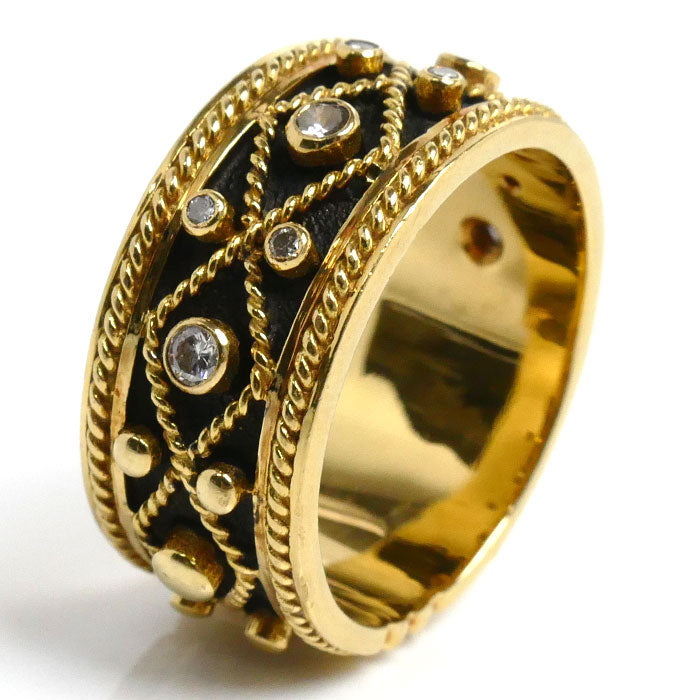 K18YG Yellow Gold Diamond Ring 14