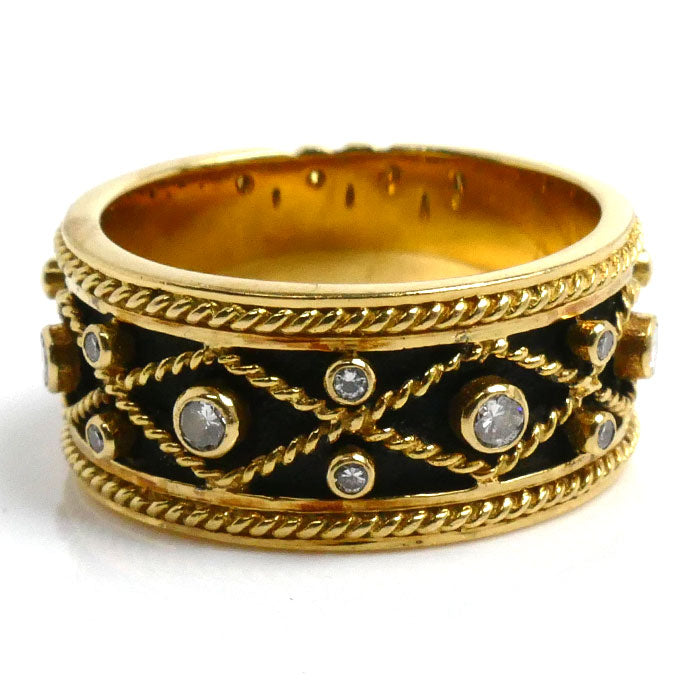 K18YG Yellow Gold Diamond Ring 14