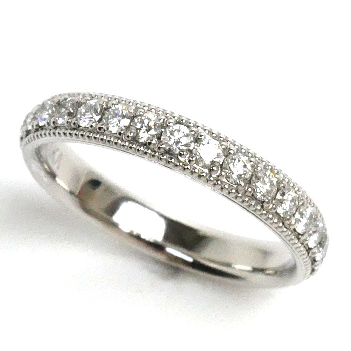 Pt950 Platinum Diamond Half Eternity Ring