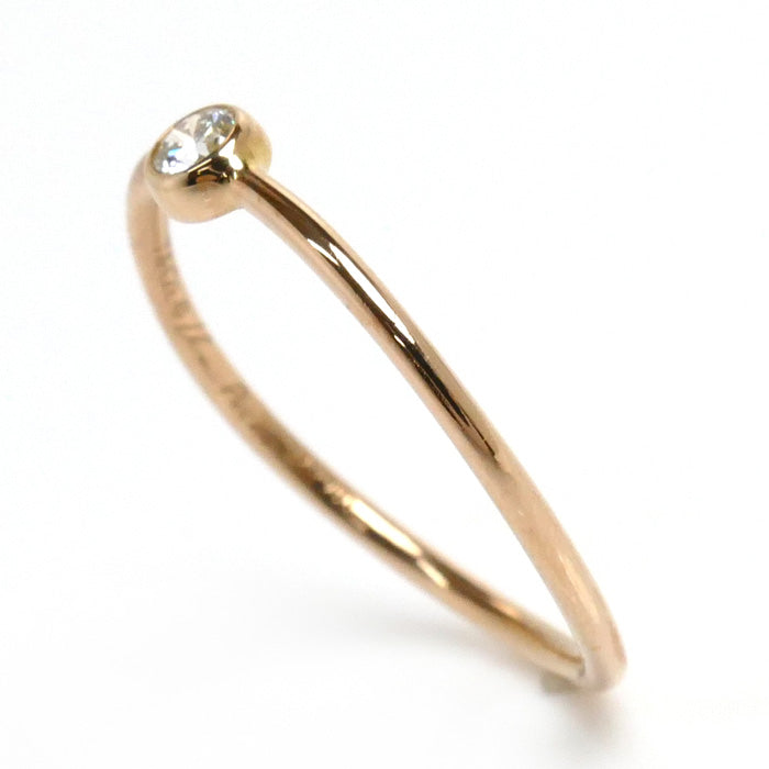 Tiffany & Co Pink Gold Diamond Wave Ring