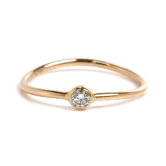 Tiffany & Co Pink Gold Diamond Wave Ring