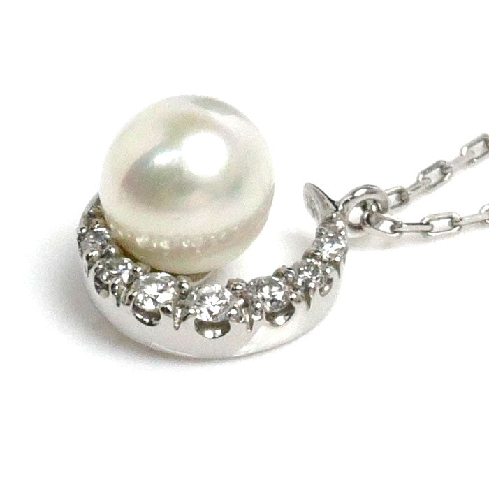 Vendome Aoyama Platinum Pearl Diamond Necklace