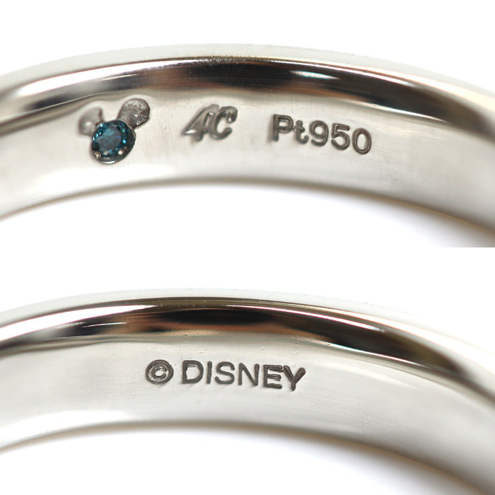 4℃ Pt950 Platinum Disney Diamond Ring