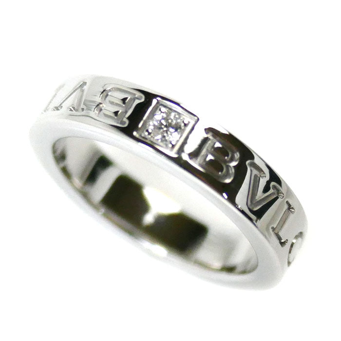 Bvlgari K18WG White Gold Diamond Ring 8.5