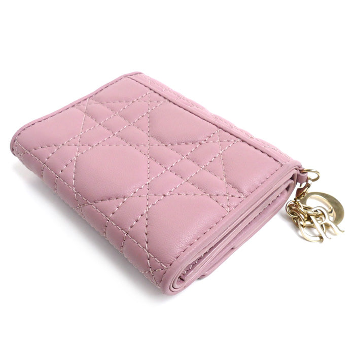 Dior Lady Dior Lotus Wallet Bifold Pink