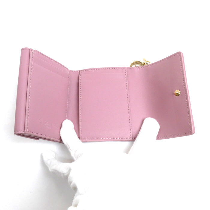 Dior Lady Dior Lotus Wallet Bifold Pink