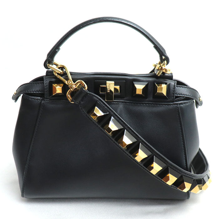 Fendi Mini Peekaboo Studded 2Way Shoulder Bag